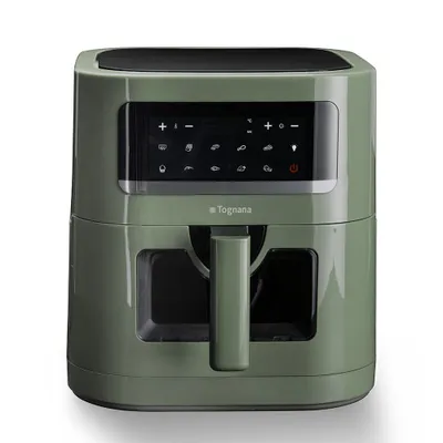 Image de Tognana Porcellane D2DFA03IRVE Friteuse simple 7 L 1800 W Friteuse à air chaud Vert