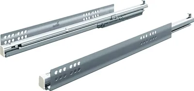 Image de Système de coulisse à sortie totale Quadro V6 Push to open 400 mm Hettich - 2 pièces