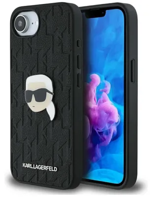 Immagine prodotto di Custodia Karl Lagerfeld Monogram Karl Head Pin Do Iphone 16E Czarny