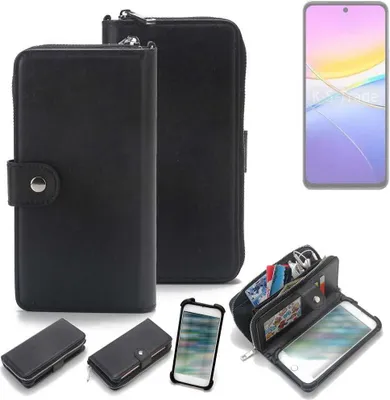 Produktbild von K-S-Trade 2in1 Handyhülle Schutzhülle kompatibel mit Vivo Y37m 5G  & Portemonnee Cover Handy Hülle Case Etui Geldbörse Wallet Bookstyle Hülle