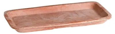 Produktbild von Italienischer hochwertiger Untersetzer/Teller für den 50 - er Blumenkasten mit Oliven aus Terrakotta Terracotta Unterteller Pflanztopf Balkonkasten Garten Deko Mediterran