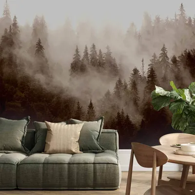 Produktbild von Vlies Fototapete - Mountain Forest (Sepia) 100x70 cm Landschaften c-B-0533-a-c