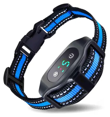 Produktbild von Zimilo Anti Bell Hundehalsband mit Vibration & Elektrostimulation, 5 Stufen, LCD Display, USB Wiederaufladbar, Wasserdicht IP6
