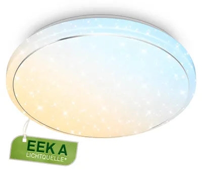 Zdjęcie produktu dla Lampa sufitowa LED 48cm EEK A ściemnialna gwiazda dekor zdalne sterowanie CCT biały