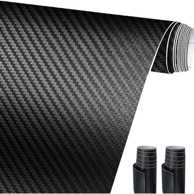 Produktbild von Carbon Folie 3D Schwarz 150 x 30 cm Selbstklebend Vinyl Autofolie