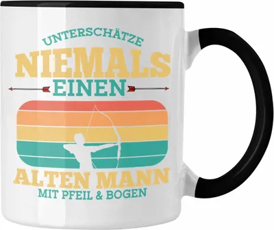 Produktbild von Trendation -  Lustige Bogenschütze Tasse Geschenk für Pfeil & Bogen Enthusiasten (Schwarz)