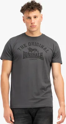 Image de Herren T-Shirt normal Passform ORIGINAL Anthracite/Noir L Lonsdale