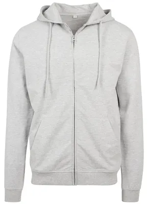 Produktbild von Build Your Brand - Hoodie mit durchgehendem Reißverschluss für Herren LT2166 (M) (Grau meliert)
