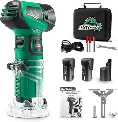 Imagen del producto de Silecomplaza, fresadora de sobremesa inalámbrica, herramienta de fresado de bordes inalámbrica de 12V para trabajos de carpintería