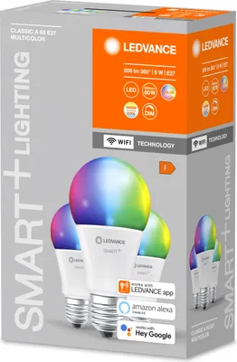 Produktbild von LEDVANCE SMART+ WiFi Classic Multicolour, Intelligentes Leuchtmittel, WLAN, Weiß, Integrierte LED, E27, Multi