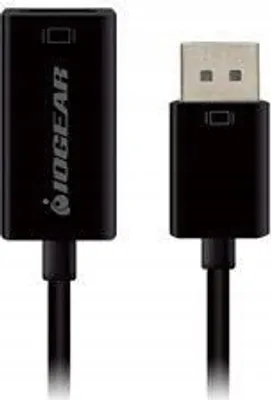 Zdjęcie produktu dla iogear GDPHD4KA, 0,086 m, DisplayPort, HDMI Typu A (Standard), Męska, Żeńska, Czarny