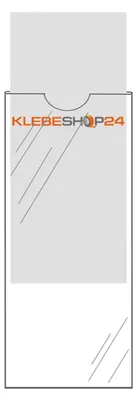 Selbstklebende Etikettentaschen 30x130 mm, 100 Stück, transparent