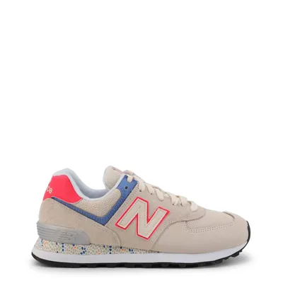 Produktbild von New Balance Damen Sneaker Turnschuhe Sportschuhe Damenschuhe, mit Schnürverschluss, Größe:EU 36.5, Farbe:Weiß-weizenfarben,hotrosa