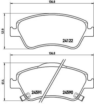 Produktbild von Brembo Bremsbelagsatz, Scheibenbremse Vorderachse P 83 079