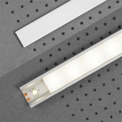 Produktbild von PROVISTON | Klickabdeckung | Kunststoff | Weiß | Für LED Aluminiumprofil | 2000 mm | Led-Beleuchtung | Indirekte Beleuchtung | LED Leisten | 1 Stück