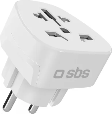 Obrázok produktu pre SBS TEADAPTDEWORLD, Typ C (Európska koncovka), Univerzálne, Priamy, Priamy, Typ A, Typ B, Typ C, Typ E (FR), Typ F, Typ G (VB), Typ I(RAK), Typ L(TAL), 100 - 250 V