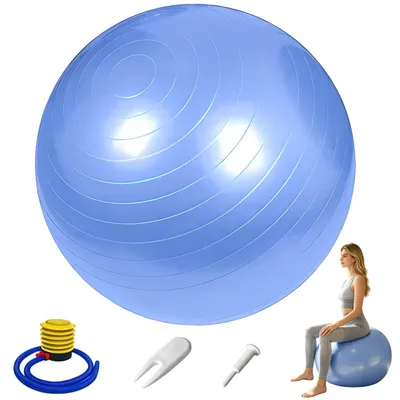 Obrázok produktu pre Gymnastický balón s protišmykovou povrchovou úpravou, 55 cm, pilatesový balón vhodný do kancelárie a na šport