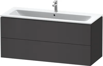 Produktbild von Waschtischunterbau L-CUBE 1220x481x550mm graphit matt graphit matt