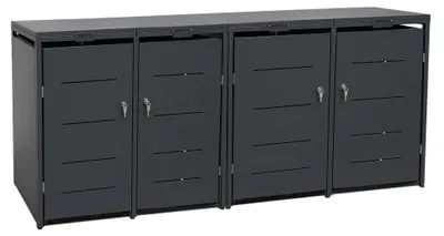 Produktbild von osoltus Conta4 Mülltonnenbox inkl. Gasdruckfedern B.264cm H.118 cm anthrazit