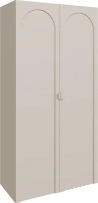 Image de Selsey Arkadia - Armoire 2 portes avec découpe en arc, gris cachemire, 100 cm