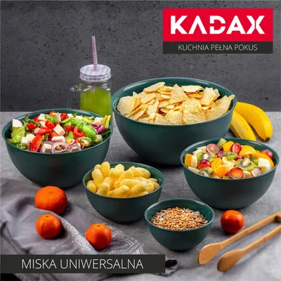 Produktbild von KADAX Schüssel aus Kunststoff "Musano", Küchenschüssel, runde Servierschüssel für Küche, Grün, 3L