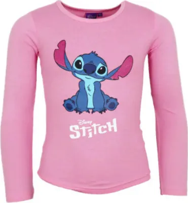 Produktbild von Disney Lilo und Stitch Kinder Mädchen Langarmshirt Shirt – Rosa / 92