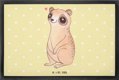 Produktbild von Mr. & Mrs. Panda fußmatte Plumplori Glücklich 60 x 90 cm - Gelb Pastell - Geschenk, Schmutzmatte, Glück, Fußabtreter, Lustige Sprüche, Schmutzfangmatte, Niedlich