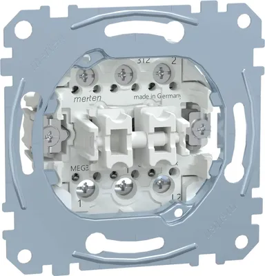 Produktbild von Merten MEG3059-0000 Doppeltaster-Einsatz, 2 Wechsel 1-polig, 10A, AC250V Schraub-Liftklemmen