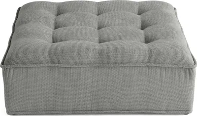 Image de Lisa Design Marisol - pouf modulable - velours texturé , Gris