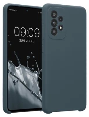 Produktbild von kwmobile Hülle kompatibel mit Samsung Galaxy A52 / A52 5G / A52s 5G - Hülle Silikon gummiert - Handyhülle - Handy Case in Dunkler Schiefer