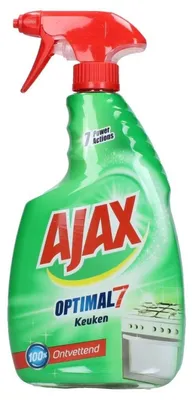 Obrázek produktu pro Ajax Optimal 7 Kuchyňský sprej, 750 ml - Výkonný čisticí prostředek pro kuchyně a povrchy, trvale eliminuje mastnotu a nečistoty.