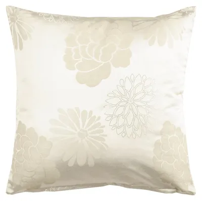 Produktbild von Kissenhülle "Dublin" - Zierkissen mit Blumenmuster: 40x40cm / Beige Größe: 40x40cm Farbe: Beige