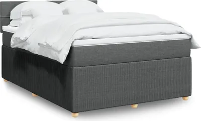 Produktbild von Boxspringbett mit Matratze Dunkelgrau 140x200 cm Stoff, Klassische Betten 2024 Neu DesignMöbel