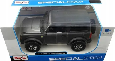 Image de Maisto - 2021 Ford Bronco, gris foncé métallisé, 1:24