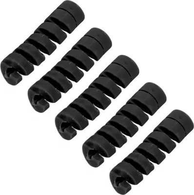 Image de C?ble de frein en caoutchouc pour v?lo/c?ble de protection de couverture en spirale C?ble de frein, 5 pcs pour 4-5 mm, Convient aux cyclistes (BLACK)