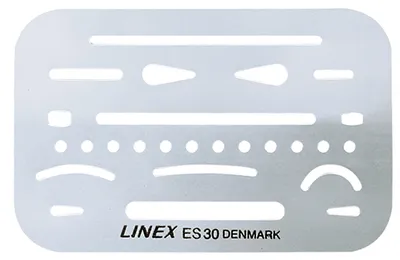 Image de Gabarit Linex à 26 ouvertures, règle de table