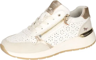 Produktbild von Mustang Damen eleganter Sneaker rutschfest Reißverschluss sportlich 1487-303, Größe:36 EU, Farbe:Gold