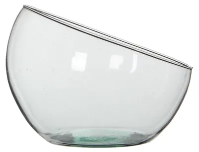Produktbild von Mica Decorations Blumen-/Pflanzenvase Boly - recyceltes Glas - transparent - 19 x 18 cm