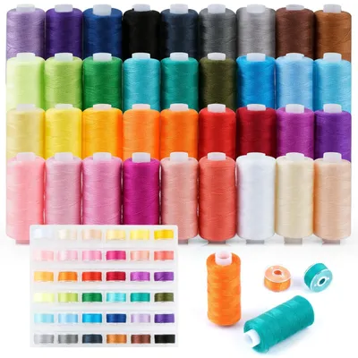 Productafbeelding van Naaigaren set - 72-delig - Naaigaren voor naaimachine - 36 kleuren - 36 spoelen
