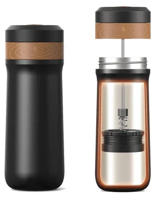 Produktbild von Omgoods – Tragbare French-Press-Kaffeemaschine, 355 ml, ideal für Reisen