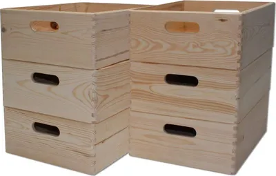 Produktbild von Holzkiste Stapelbox aus Kiefer 40x30x14cm