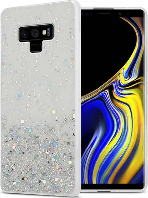 Obrázok produktu pre Cadorabo puzdro pre Samsung Galaxy NOTE 9 Ochranné puzdro v priehľadnom kryte na mobilný telefón TPU puzdro Glitter Cover Case Glitter
