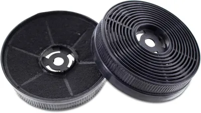 Produktbild von Aktivkohlefilter 2 Stück, Ø 108 mm, Schwarz, Geruchsfilter, für Dunstabzugshaube