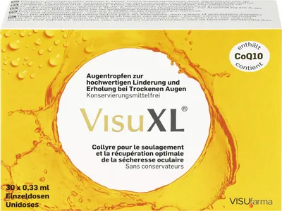 Produktbild von VisuXL Augentropfen ur hochwertigen Linderung und Erholung bei trockenen Augen Einzeldosis, 30 St. Einzeldosisbehältnisse