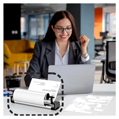 Produktbild von Halterung für Thermodrucker - Tragbare Lösung für Berufstätige, Reisen und Schule