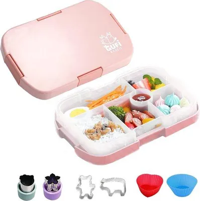Produktbild von Kinderlunchbox mit Fächern, lekvrij, magnetrongeeignet, perfekt für Schule
