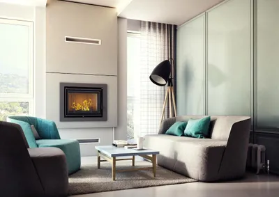 Produktbild von Wasserführender Kamineinsatz KRATKI ZUZIA DECO 12 kW Ø 200 Montageset