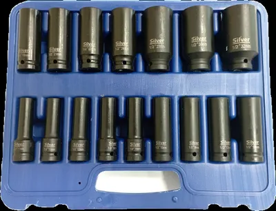 Produktbild von Zestaw nasadek udarowych 1/2" 16cz./silber
