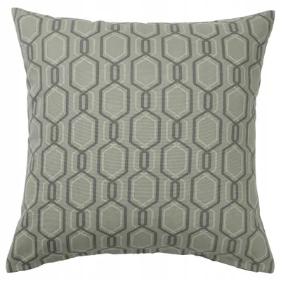 Produktbild von IKEA JÄTTEPOPPEL Kissenbezug Grün/Grau Geometrisch 50x50cm