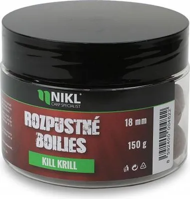 Obrázek produktu pro Nikl Rozpustné Boilies Kill Krill 250 ml 24 mm